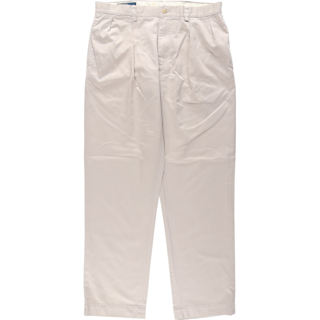 Ralph Lauren POLO by Ralph Lauren ETHAN PANT, two-pleat chino pants, men's size W35 cotton Beige type Vintage Second Hand