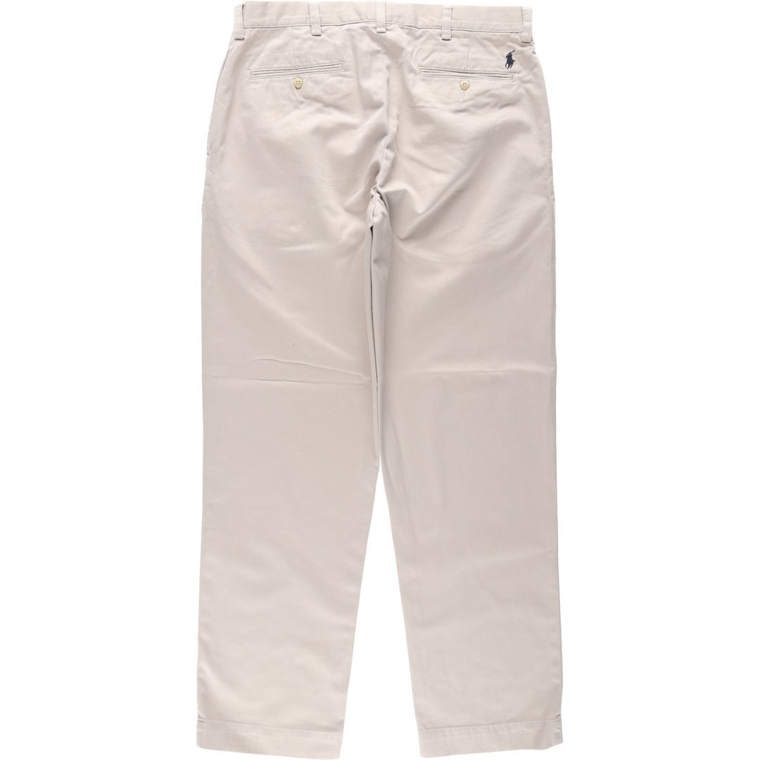 Ralph Lauren POLO by Ralph Lauren ETHAN PANT, two-pleat chino pants, men's size W35 cotton Beige type Vintage Second Hand