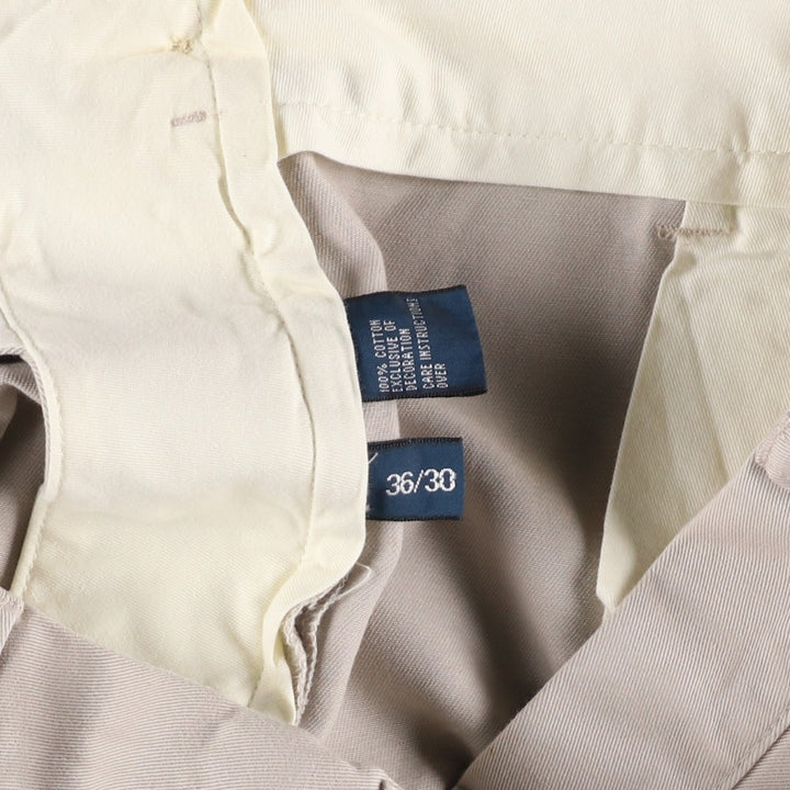 Ralph Lauren POLO by Ralph Lauren ETHAN PANT, two-pleat chino pants, men's size W35 cotton Beige type Vintage Second Hand
