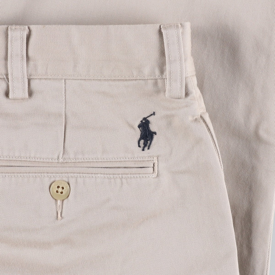 Ralph Lauren POLO by Ralph Lauren ETHAN PANT, two-pleat chino pants, men's size W35 cotton Beige type Vintage Second Hand