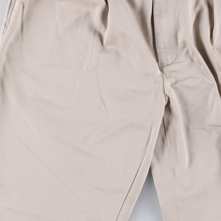 Ralph Lauren POLO by Ralph Lauren ETHAN PANT, two-pleat chino pants, men's size W35 cotton Beige type Vintage Second Hand