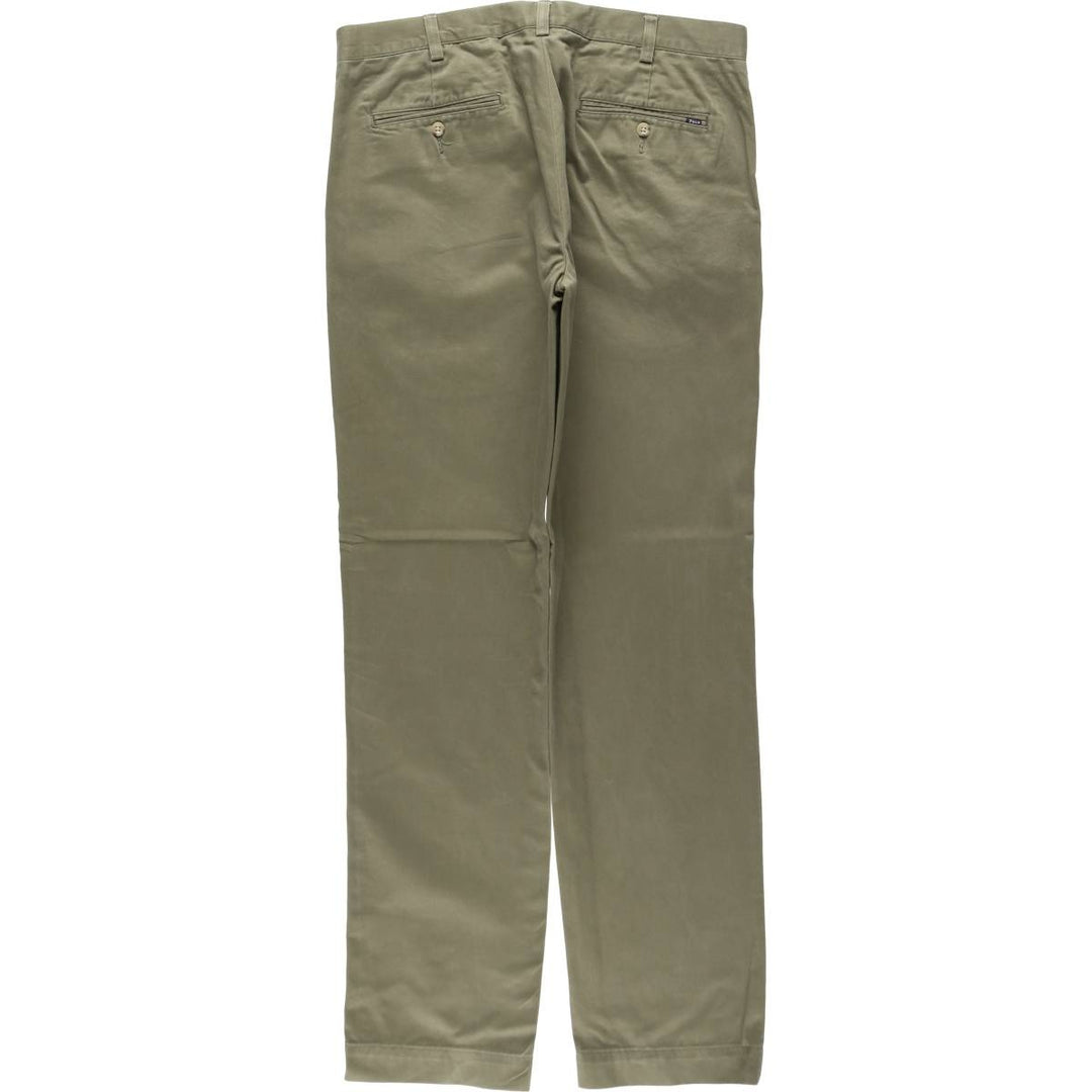 Ralph Lauren POLO RALPH LAUREN Slim Fit Chino Pants, Men's Size W35 (approx.) cotton Khaki type Vintage Second Hand