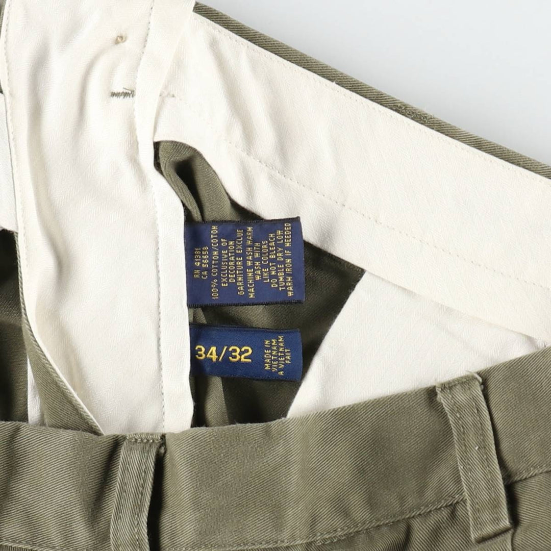 Ralph Lauren POLO RALPH LAUREN Slim Fit Chino Pants, Men's Size W35 (approx.) cotton Khaki type Vintage Second Hand