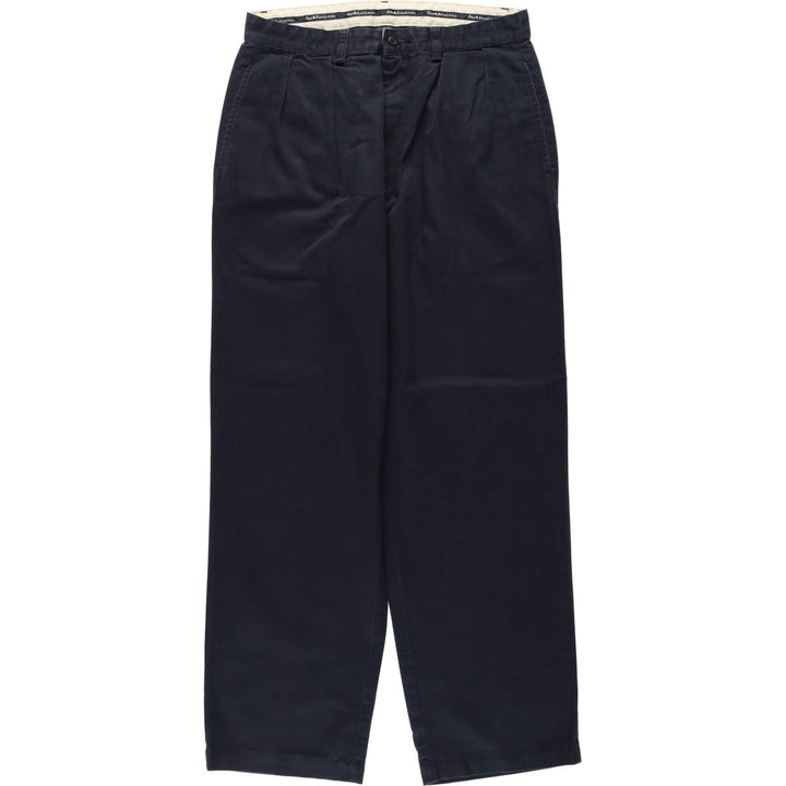 Ralph Lauren Polo Ralph Lauren Andrew Pant Two-pleat Chino Pants Men's Size W32 cotton navy blue type Vintage Second Hand