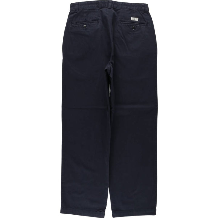 Ralph Lauren Polo Ralph Lauren Andrew Pant Two-pleat Chino Pants Men's Size W32 cotton navy blue type Vintage Second Hand