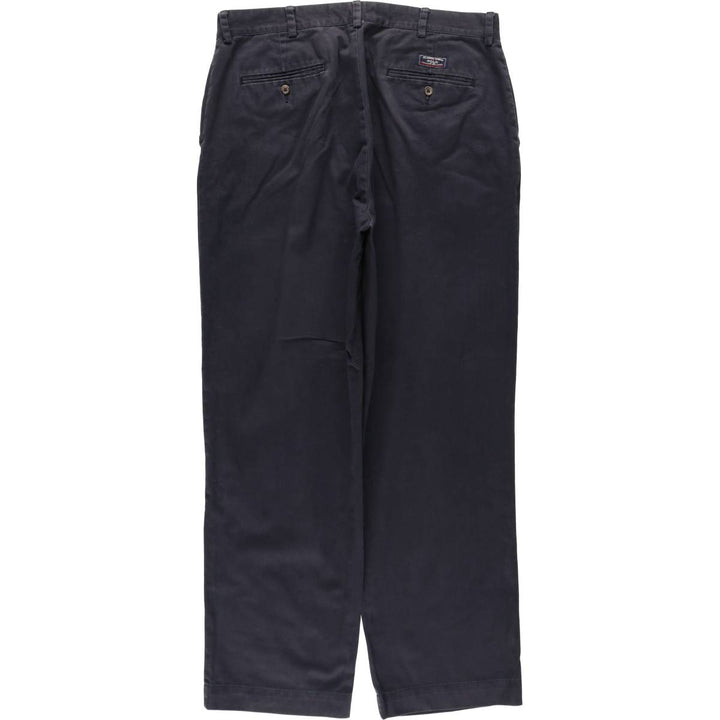Ralph Lauren POLO by Ralph Lauren Two-pleat Chino Pants for Men, W35 cotton navy blue type Vintage Second Hand