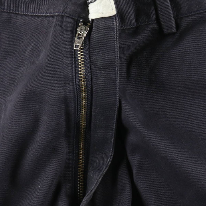 Ralph Lauren POLO by Ralph Lauren Two-pleat Chino Pants for Men, W35 cotton navy blue type Vintage Second Hand