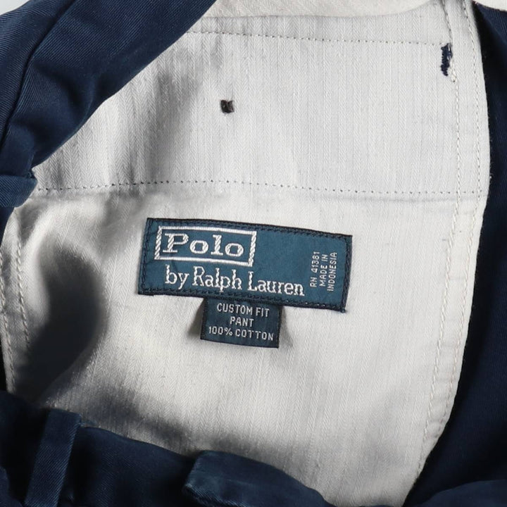 Ralph Lauren POLO by Ralph Lauren CUSTOM FIT PANT Chino Pants Men's W34 equivalent cotton navy blue type Vintage Second Hand
