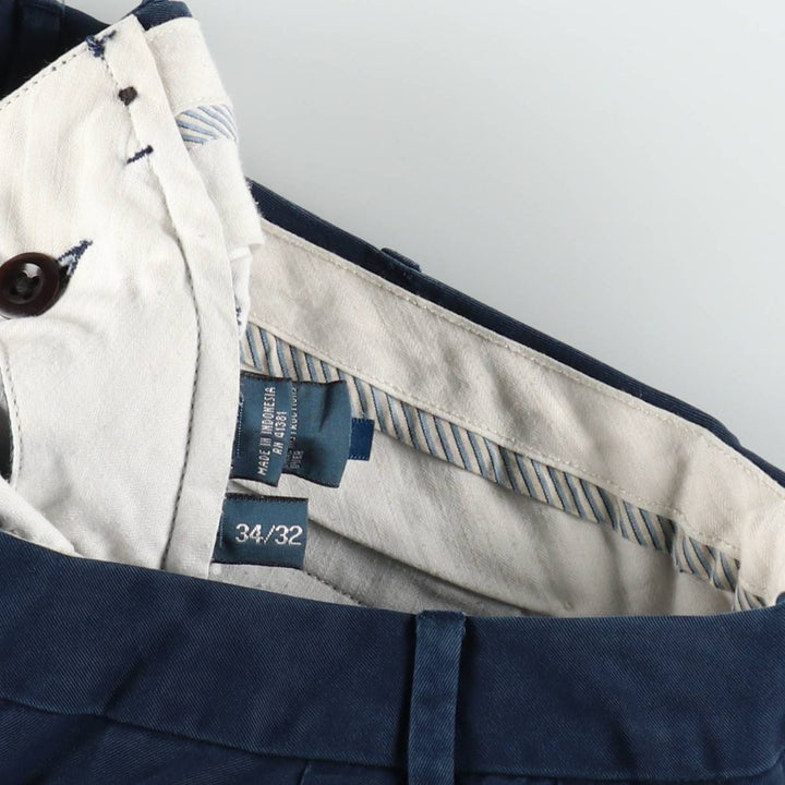 Ralph Lauren POLO by Ralph Lauren CUSTOM FIT PANT Chino Pants Men's W34 equivalent cotton navy blue type Vintage Second Hand