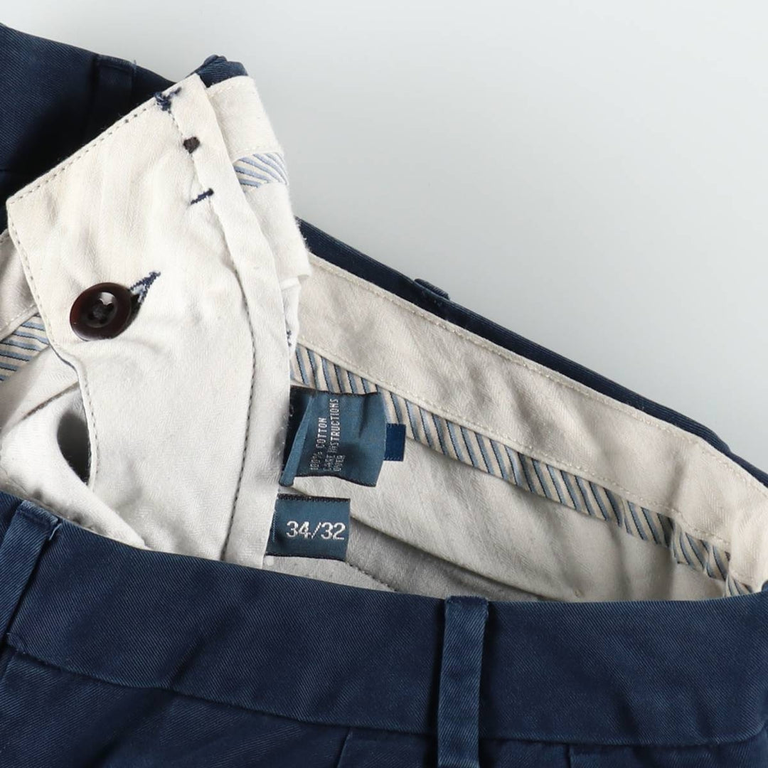 Ralph Lauren POLO by Ralph Lauren CUSTOM FIT PANT Chino Pants Men's W34 equivalent cotton navy blue type Vintage Second Hand