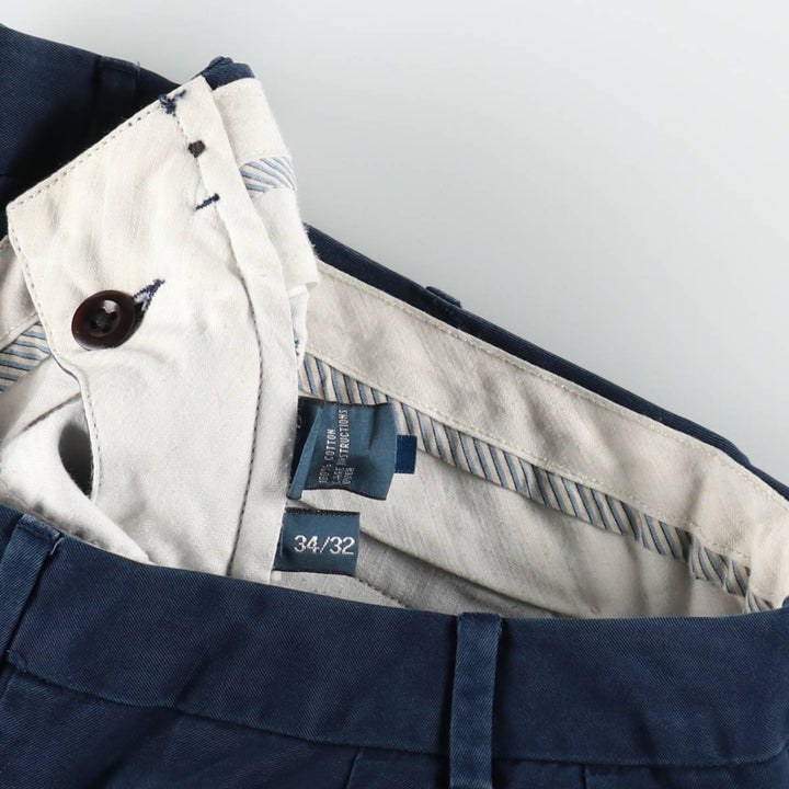 Ralph Lauren POLO by Ralph Lauren CUSTOM FIT PANT Chino Pants Men's W34 equivalent cotton navy blue type Vintage Second Hand