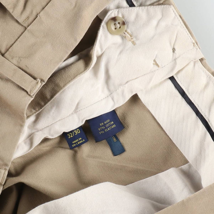 Ralph Lauren POLO RALPH LAUREN Stretch Classic Fit Chino Pants, Men's Size W33 (approx.) cotton Beige type Vintage Second Hand