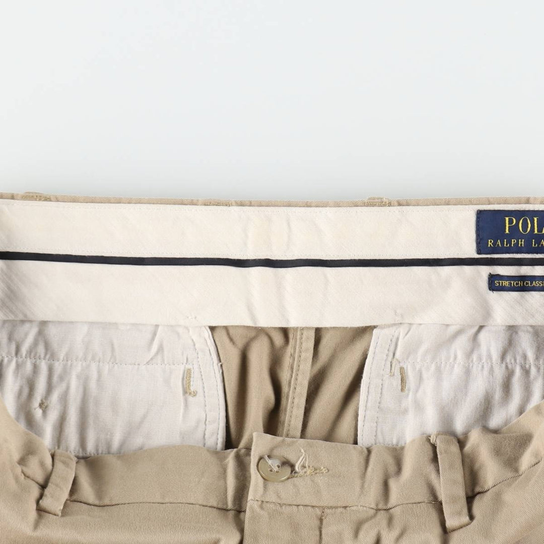 Ralph Lauren POLO RALPH LAUREN Stretch Classic Fit Chino Pants, Men's Size W33 (approx.) cotton Beige type Vintage Second Hand