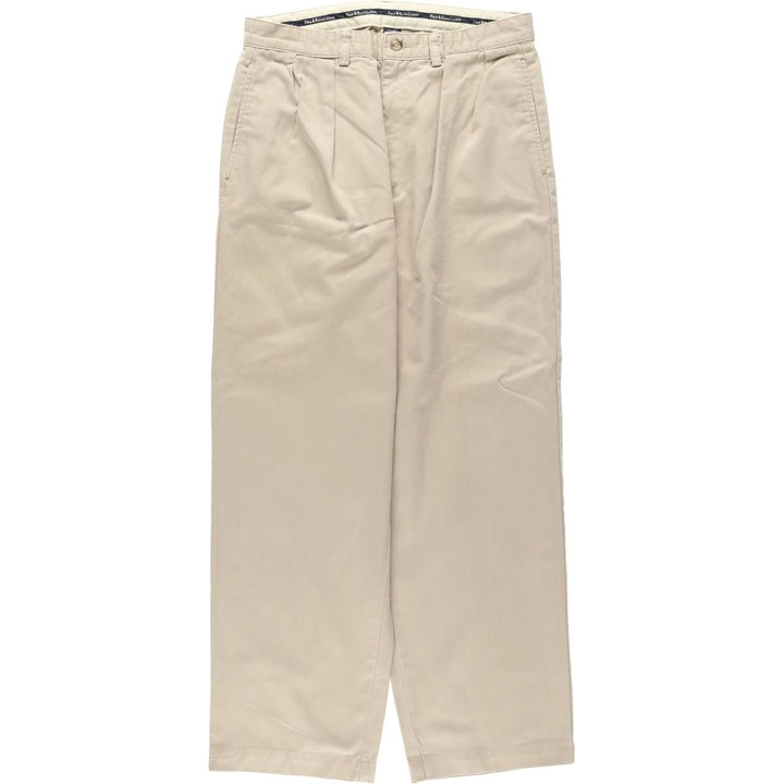 Ralph Lauren Polo Ralph Lauren Andrew Pant Two-pleat Chino Pants Men's Size W32 cotton Beige type Vintage Second Hand