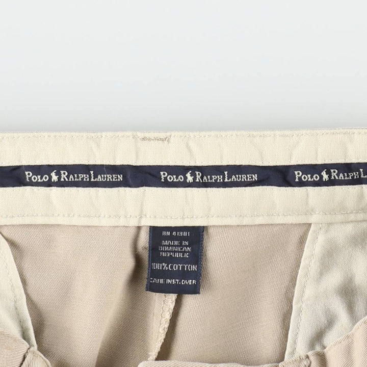Ralph Lauren Polo Ralph Lauren Andrew Pant Two-pleat Chino Pants Men's Size W32 cotton Beige type Vintage Second Hand