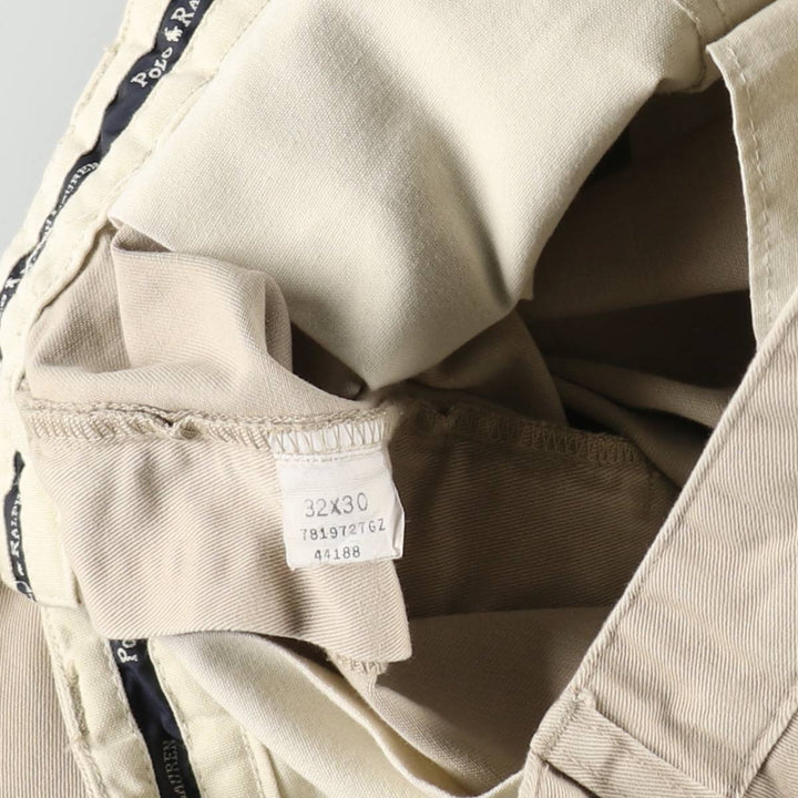 Ralph Lauren Polo Ralph Lauren Andrew Pant Two-pleat Chino Pants Men's Size W32 cotton Beige type Vintage Second Hand