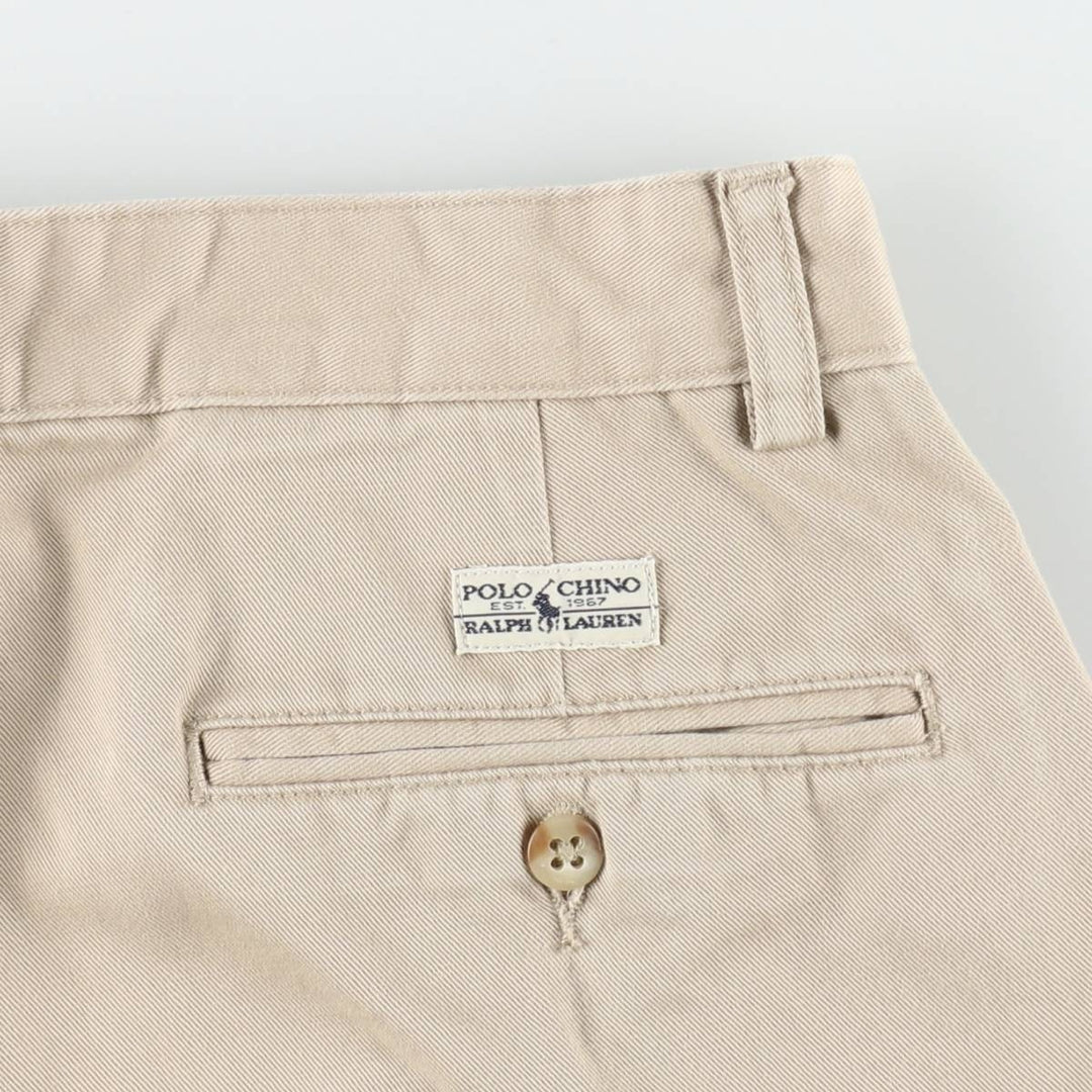 Ralph Lauren Polo Ralph Lauren Andrew Pant Two-pleat Chino Pants Men's Size W32 cotton Beige type Vintage Second Hand
