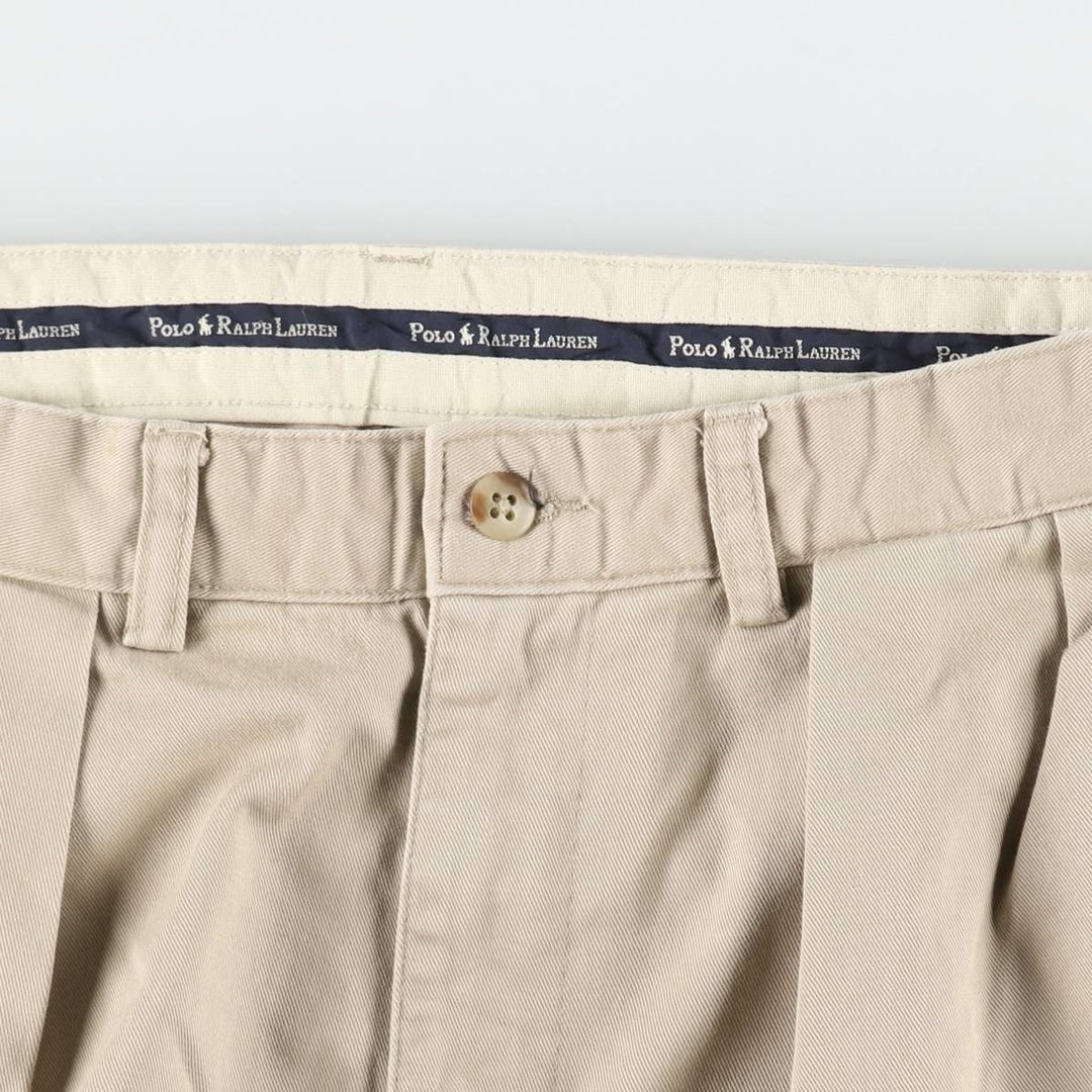 Ralph Lauren Polo Ralph Lauren Andrew Pant Two-pleat Chino Pants Men's Size W32 cotton Beige type Vintage Second Hand