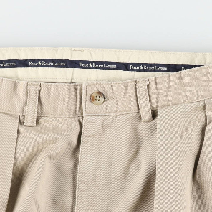 Ralph Lauren Polo Ralph Lauren Andrew Pant Two-pleat Chino Pants Men's Size W32 cotton Beige type Vintage Second Hand