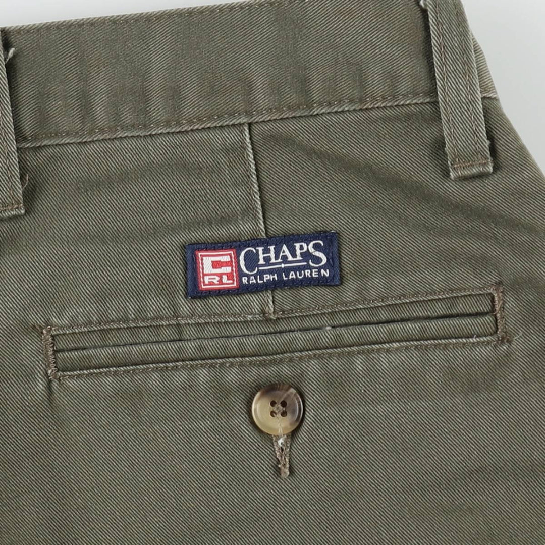 Ralph Lauren CHAPS Two-Pleat Chino Pants, Men's Size W30 (approx.) cotton Khaki type Vintage Second Hand