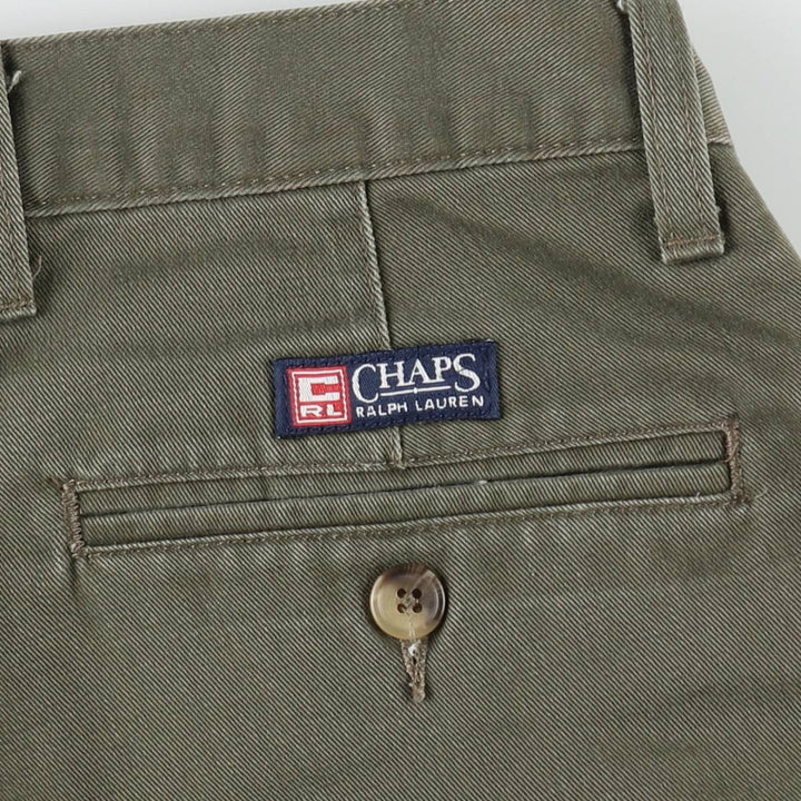 Ralph Lauren CHAPS Two-Pleat Chino Pants, Men's Size W30 (approx.) cotton Khaki type Vintage Second Hand