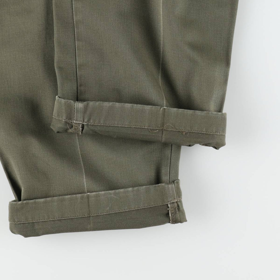 Ralph Lauren CHAPS Two-Pleat Chino Pants, Men's Size W30 (approx.) cotton Khaki type Vintage Second Hand