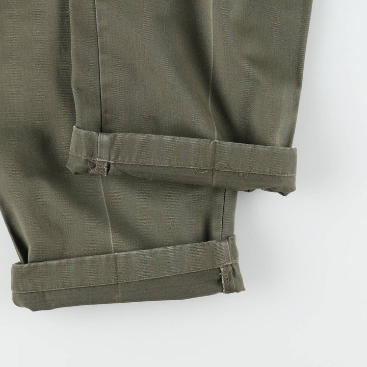 Ralph Lauren CHAPS Two-Pleat Chino Pants, Men's Size W30 (approx.) cotton Khaki type Vintage Second Hand