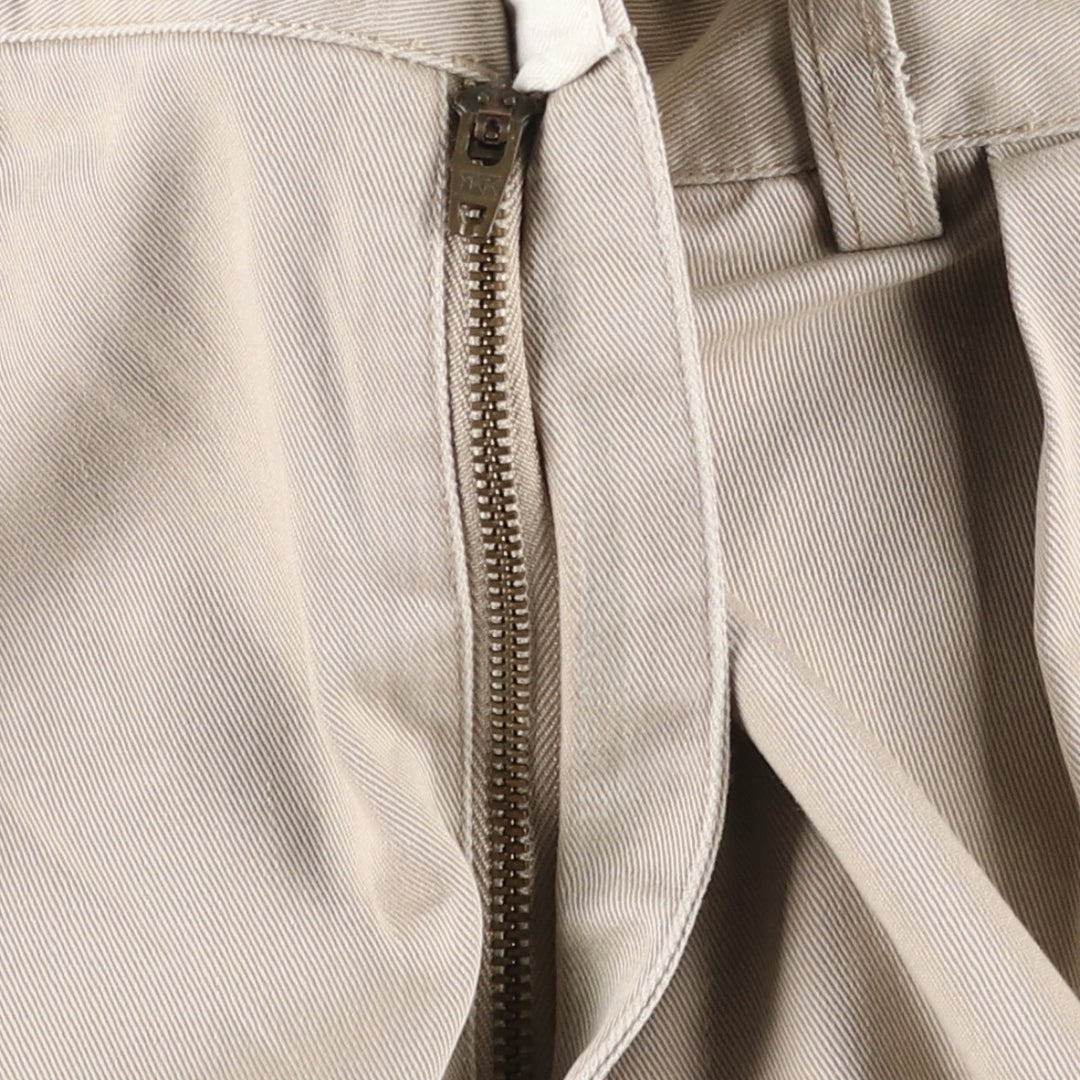 Ralph Lauren POLO by Ralph Lauren ANDREW PANT, two-pleat chino pants, men's, W35 equivalent cotton Beige type Vintage Second Hand