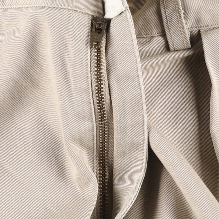 Ralph Lauren POLO by Ralph Lauren ANDREW PANT, two-pleat chino pants, men's, W35 equivalent cotton Beige type Vintage Second Hand