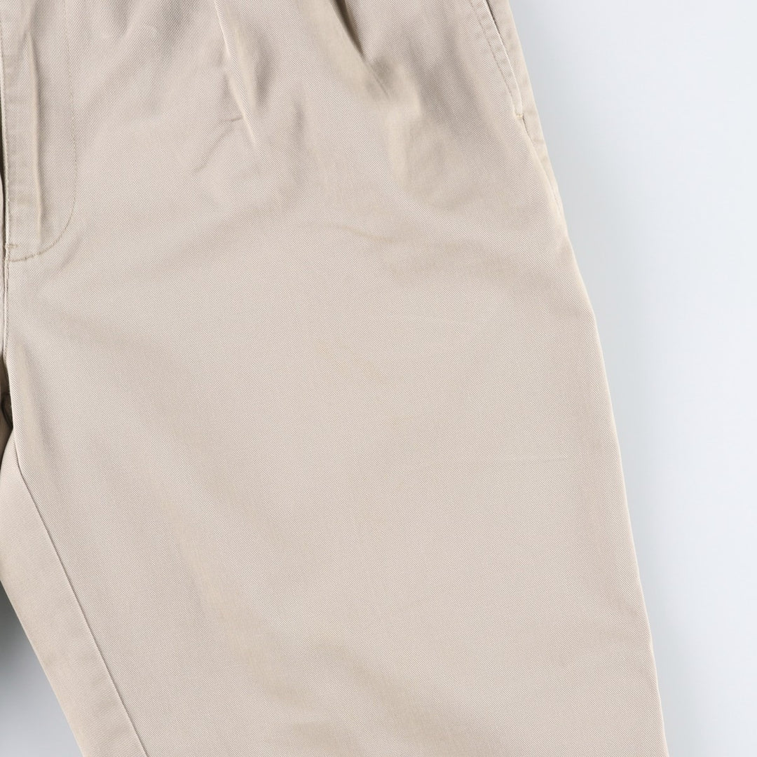 Ralph Lauren POLO by Ralph Lauren ANDREW PANT, two-pleat chino pants, men's, W35 equivalent cotton Beige type Vintage Second Hand
