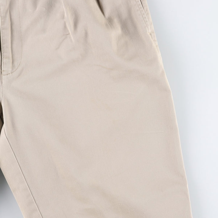 Ralph Lauren POLO by Ralph Lauren ANDREW PANT, two-pleat chino pants, men's, W35 equivalent cotton Beige type Vintage Second Hand