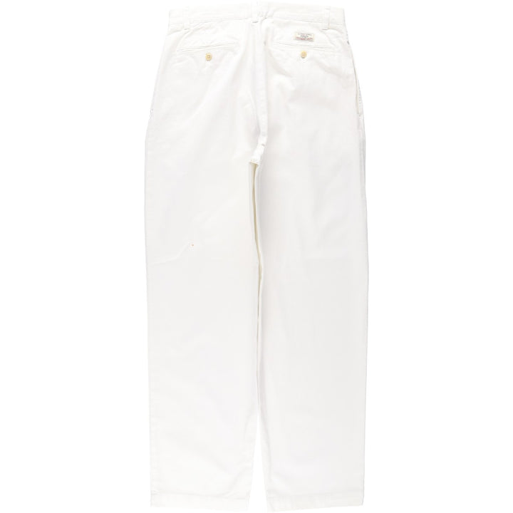 Ralph Lauren POLO by Ralph Lauren ANDREW PANT Two-pleat chino pants for men, equivalent to W31 cotton white type Vintage Second Hand