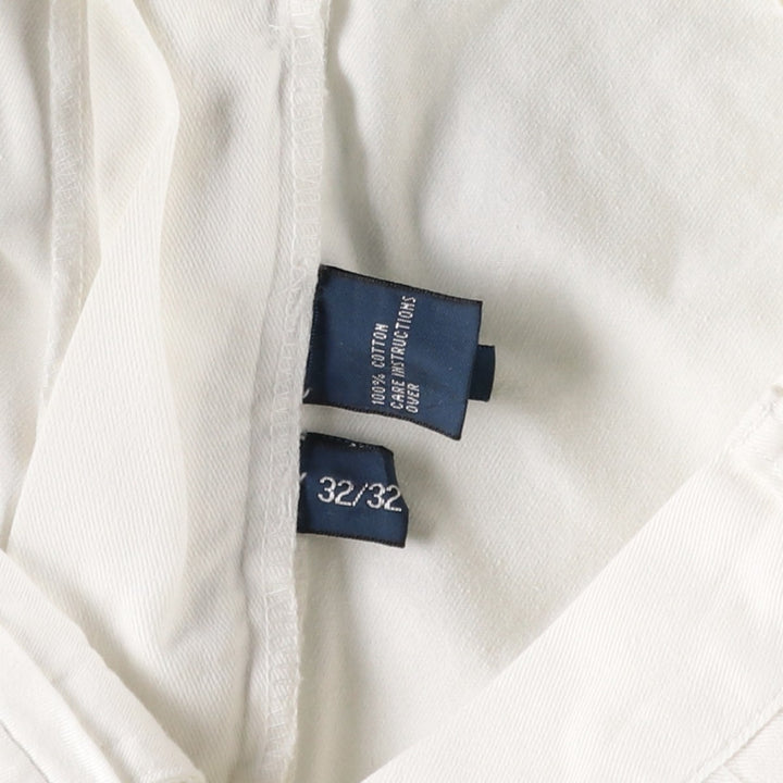 Ralph Lauren POLO by Ralph Lauren ANDREW PANT Two-pleat chino pants for men, equivalent to W31 cotton white type Vintage Second Hand