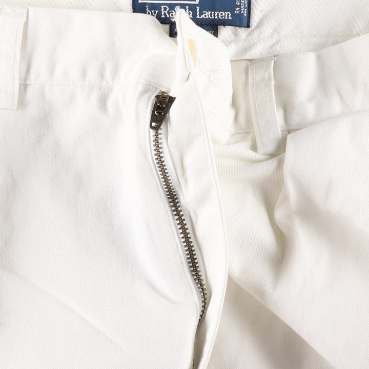 Ralph Lauren POLO by Ralph Lauren ANDREW PANT Two-pleat chino pants for men, equivalent to W31 cotton white type Vintage Second Hand