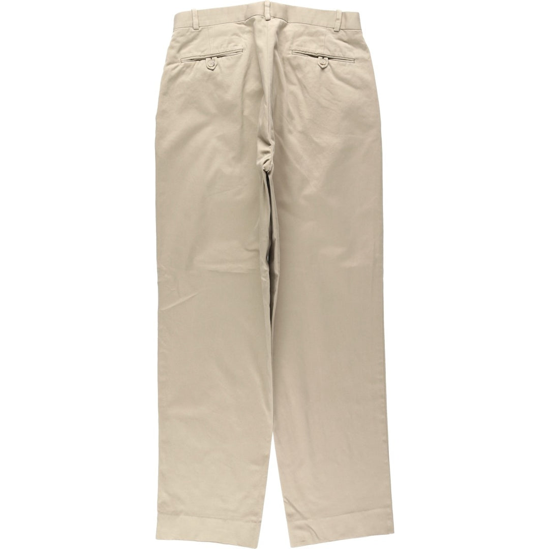 Ralph Lauren POLO by Ralph Lauren Two-pleat Chino Pants for Men, W32 equivalent cotton Beige type Vintage Second Hand