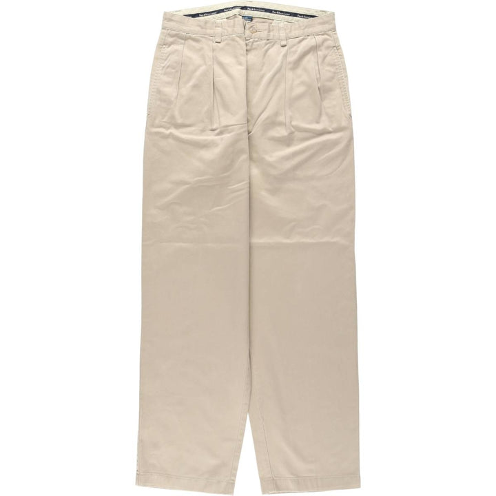 Ralph Lauren Polo Ralph Lauren Andrew Pant Two-pleat Chino Pants Men's Size W32 cotton Beige type Vintage Second Hand