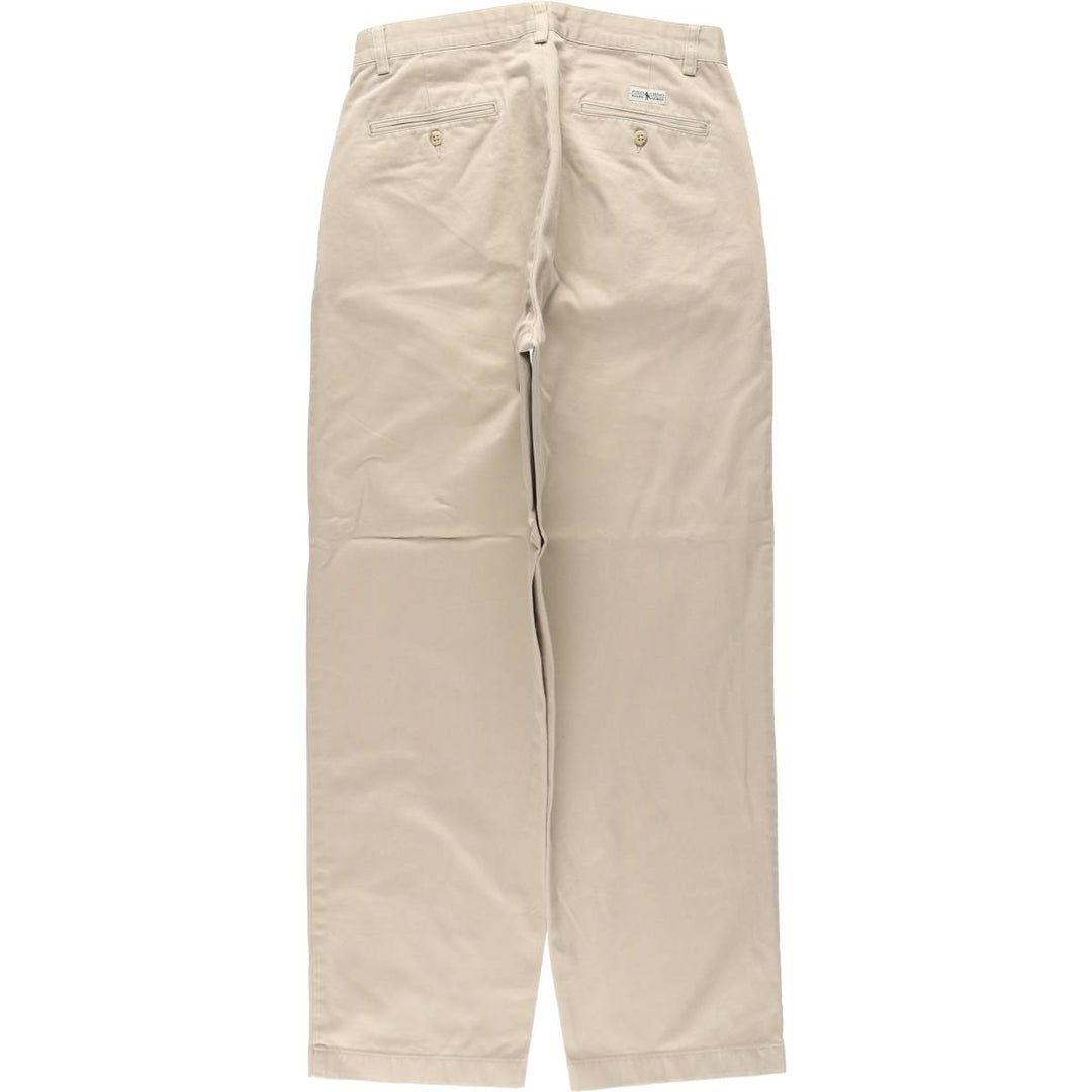 Ralph Lauren Polo Ralph Lauren Andrew Pant Two-pleat Chino Pants Men's Size W32 cotton Beige type Vintage Second Hand