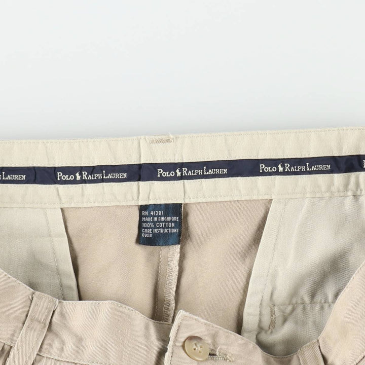 Ralph Lauren Polo Ralph Lauren Andrew Pant Two-pleat Chino Pants Men's Size W32 cotton Beige type Vintage Second Hand