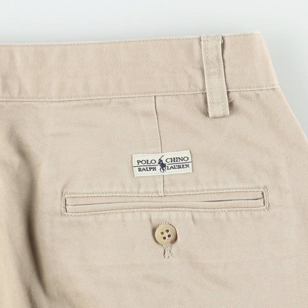 Ralph Lauren Polo Ralph Lauren Andrew Pant Two-pleat Chino Pants Men's Size W32 cotton Beige type Vintage Second Hand