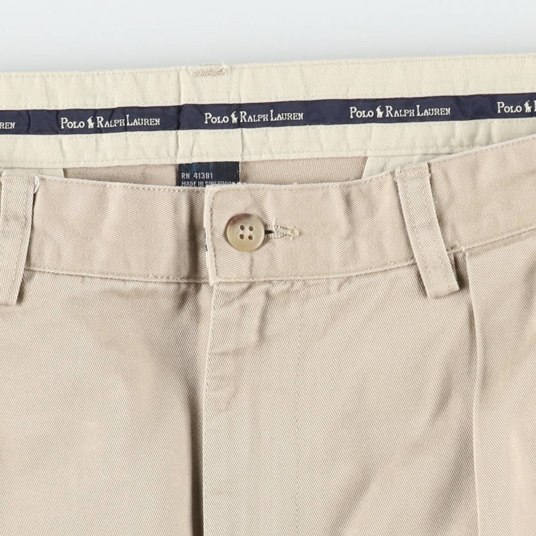 Ralph Lauren Polo Ralph Lauren Andrew Pant Two-pleat Chino Pants Men's Size W32 cotton Beige type Vintage Second Hand