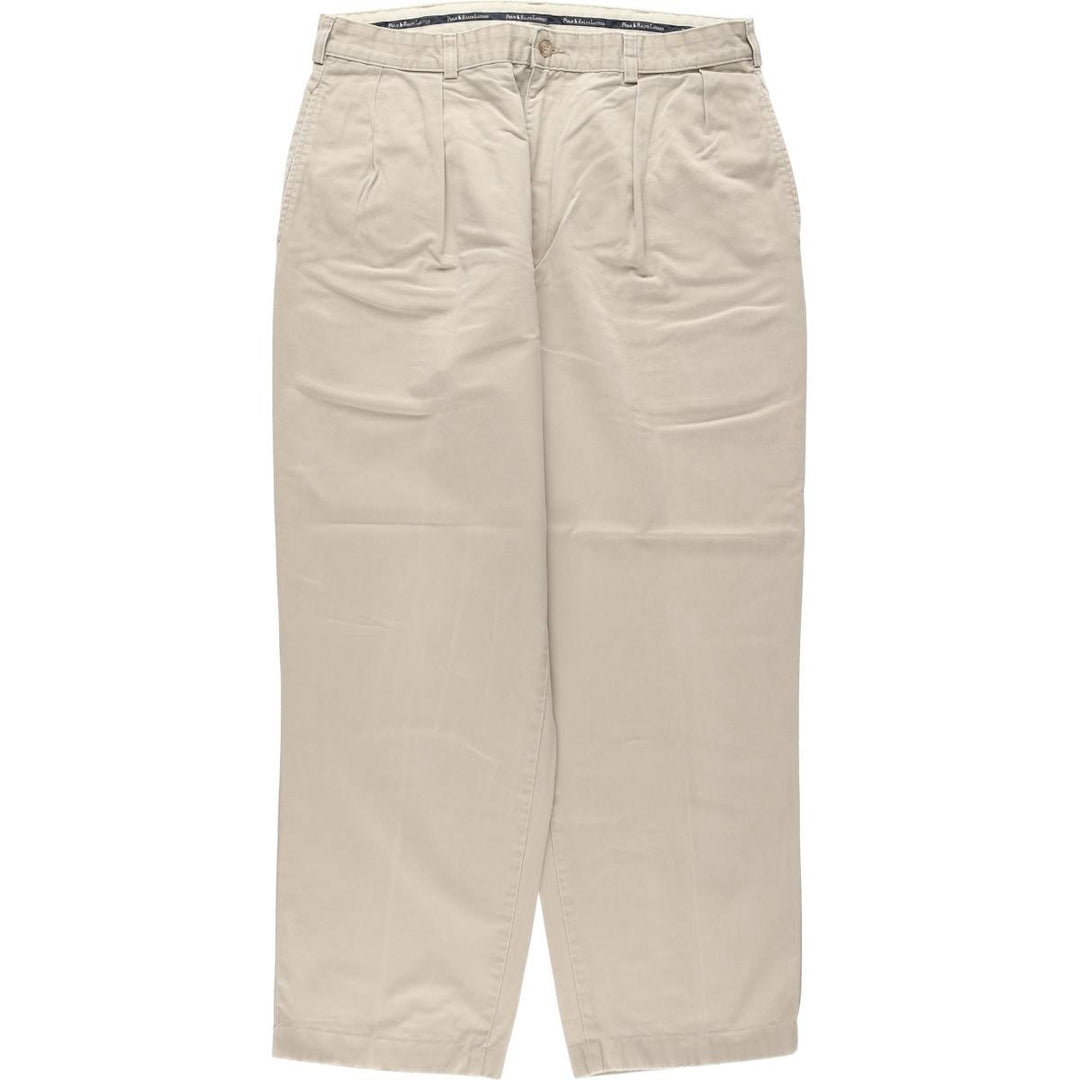 Ralph Lauren Polo Ralph Lauren Andrew Pant Two-pleat Chino Pants Men's Size W34 cotton Beige type Vintage Second Hand