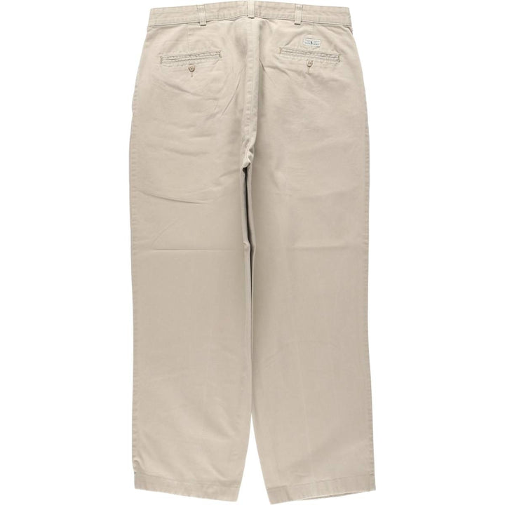 Ralph Lauren Polo Ralph Lauren Andrew Pant Two-pleat Chino Pants Men's Size W34 cotton Beige type Vintage Second Hand