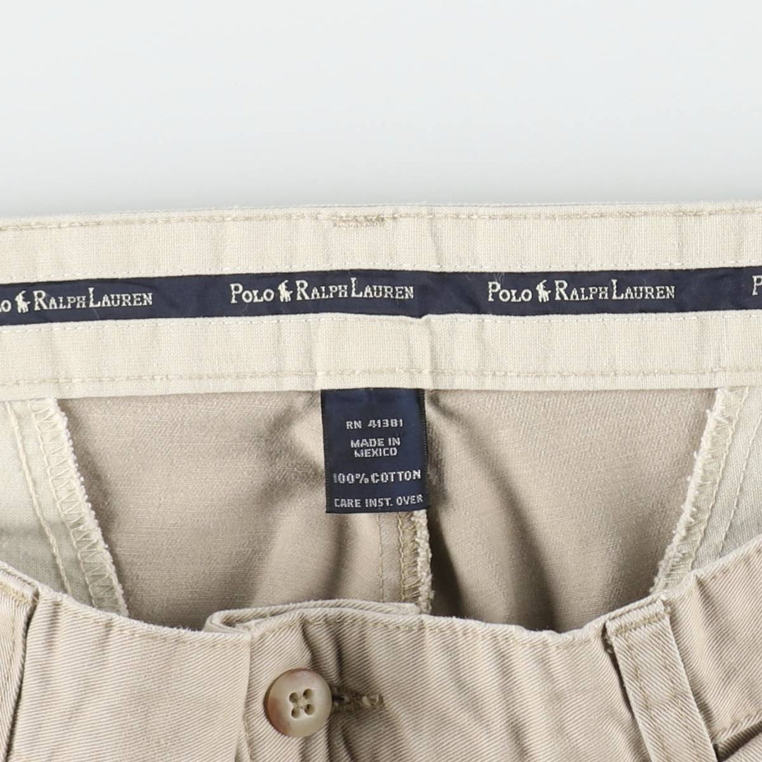 Ralph Lauren Polo Ralph Lauren Andrew Pant Two-pleat Chino Pants Men's Size W34 cotton Beige type Vintage Second Hand