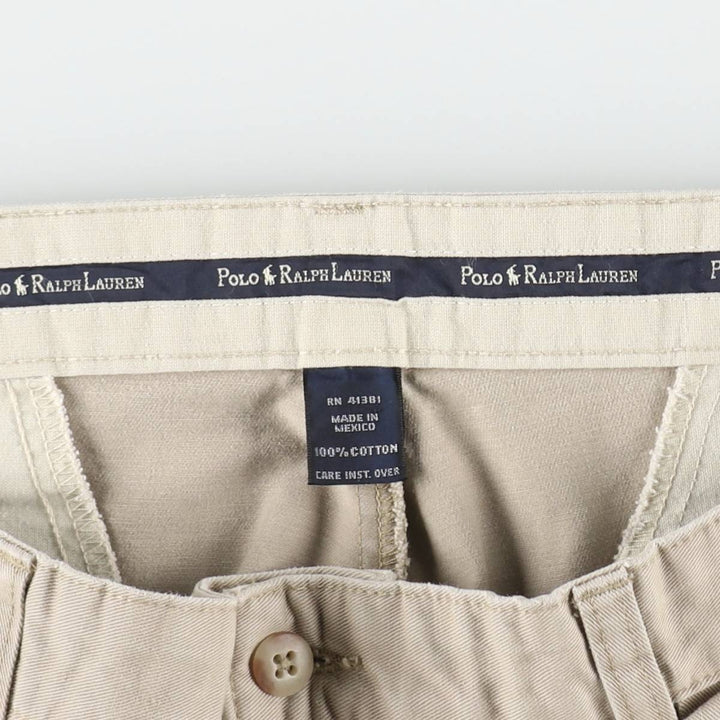 Ralph Lauren Polo Ralph Lauren Andrew Pant Two-pleat Chino Pants Men's Size W34 cotton Beige type Vintage Second Hand