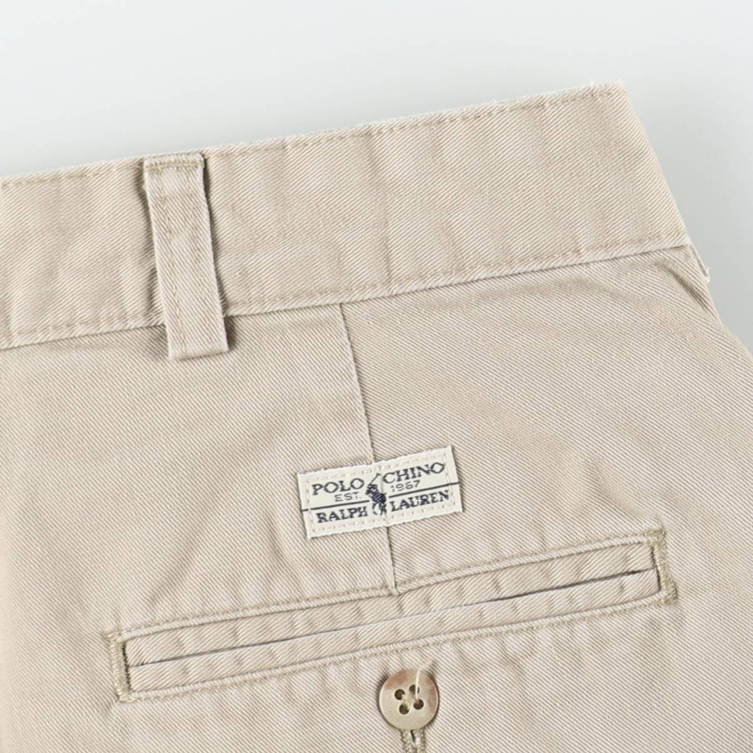 Ralph Lauren Polo Ralph Lauren Andrew Pant Two-pleat Chino Pants Men's Size W34 cotton Beige type Vintage Second Hand