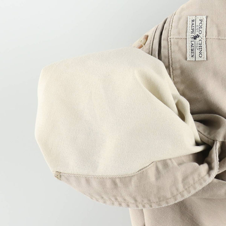 Ralph Lauren Polo Ralph Lauren Andrew Pant Two-pleat Chino Pants Men's Size W34 cotton Beige type Vintage Second Hand
