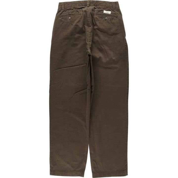 Ralph Lauren POLO by Ralph Lauren ANDREW PANT Two-pleat chino pants for men, equivalent to W31 cotton brown type Vintage Second Hand
