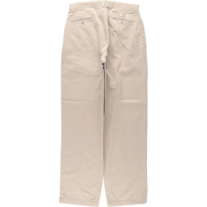 Ralph Lauren POLO by Ralph Lauren ANDREW PANT, two-pleat chino pants, men's, W32 equivalent cotton Beige type Vintage Second Hand