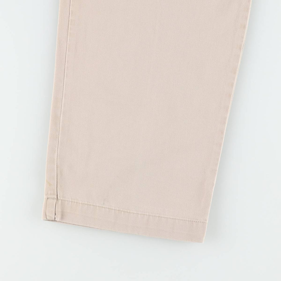 Ralph Lauren POLO by Ralph Lauren ANDREW PANT, two-pleat chino pants, men's, W32 equivalent cotton Beige type Vintage Second Hand