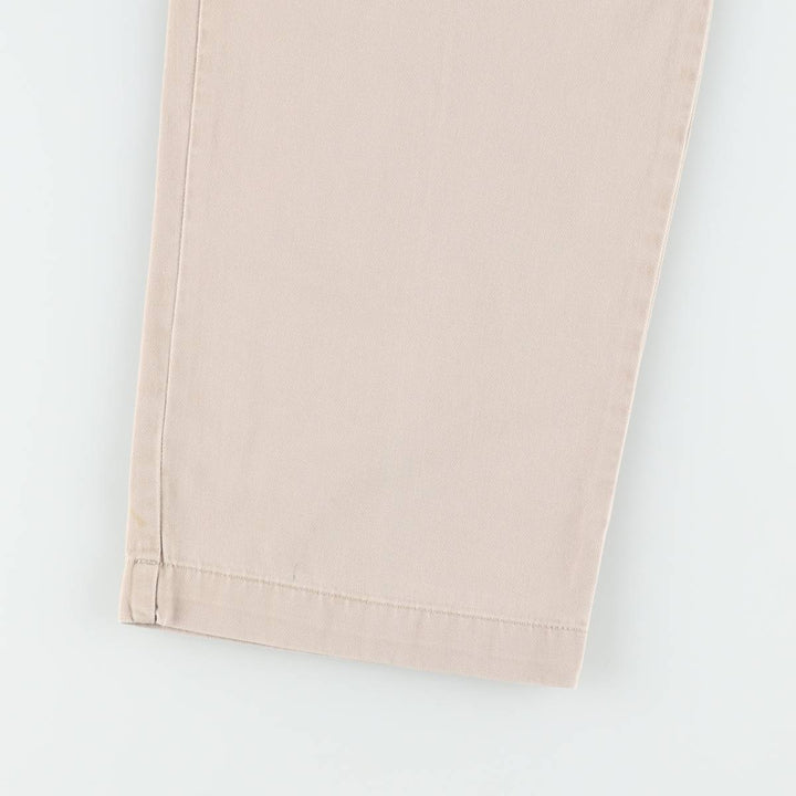 Ralph Lauren POLO by Ralph Lauren ANDREW PANT, two-pleat chino pants, men's, W32 equivalent cotton Beige type Vintage Second Hand